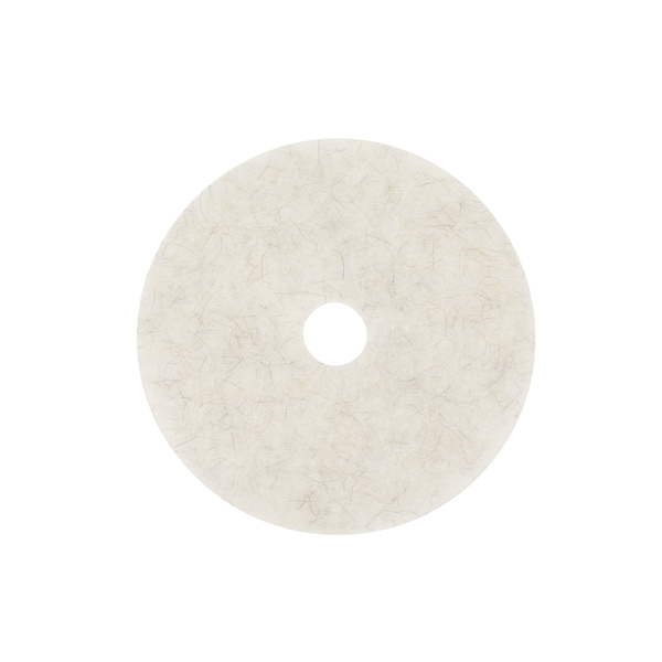 3M 3M Natural Blend 19 in. D Non-Woven Natural/Polyester Fiber Floor Polishing Pad White - 3300-19