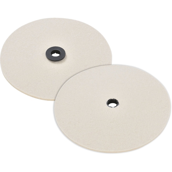 Global Industrial Replacement Felt Pads for Mini Floor Scrubber, 2PK - 641379