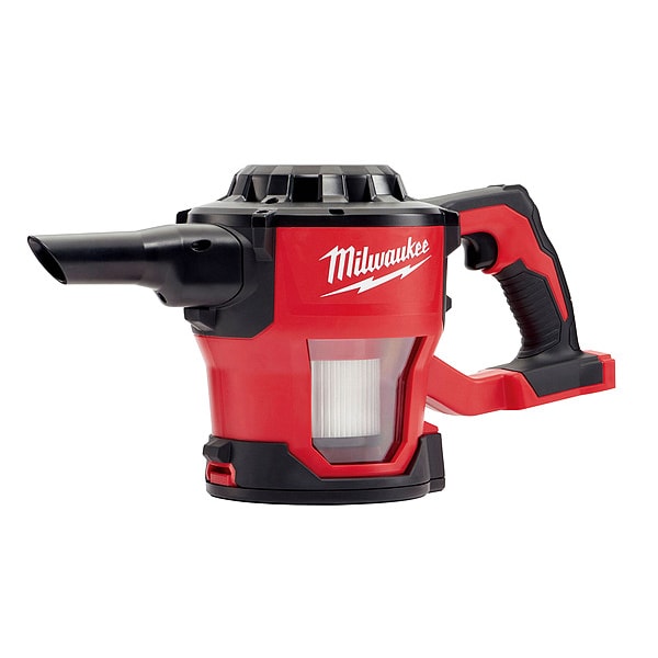 Milwaukee Tool M18 Compact Vacuum Kit, 4 ft Hose, 2 Extension Wands, Crevice Tool, Floor Tool, Hepa Filter - 0882-20
