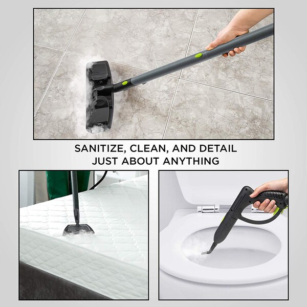 Ivation Multi-Purpose 1800W Canister Steam Cleaner w/ 14-Accessories, Chemical-Free Houshold Cleaner - IVASTEAMR20