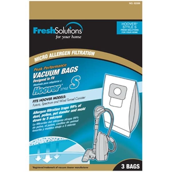 Elco Laboratories Elco Laboratories 70666 Hoover S Style Vacuum Bag; 3 Pack - 167336
