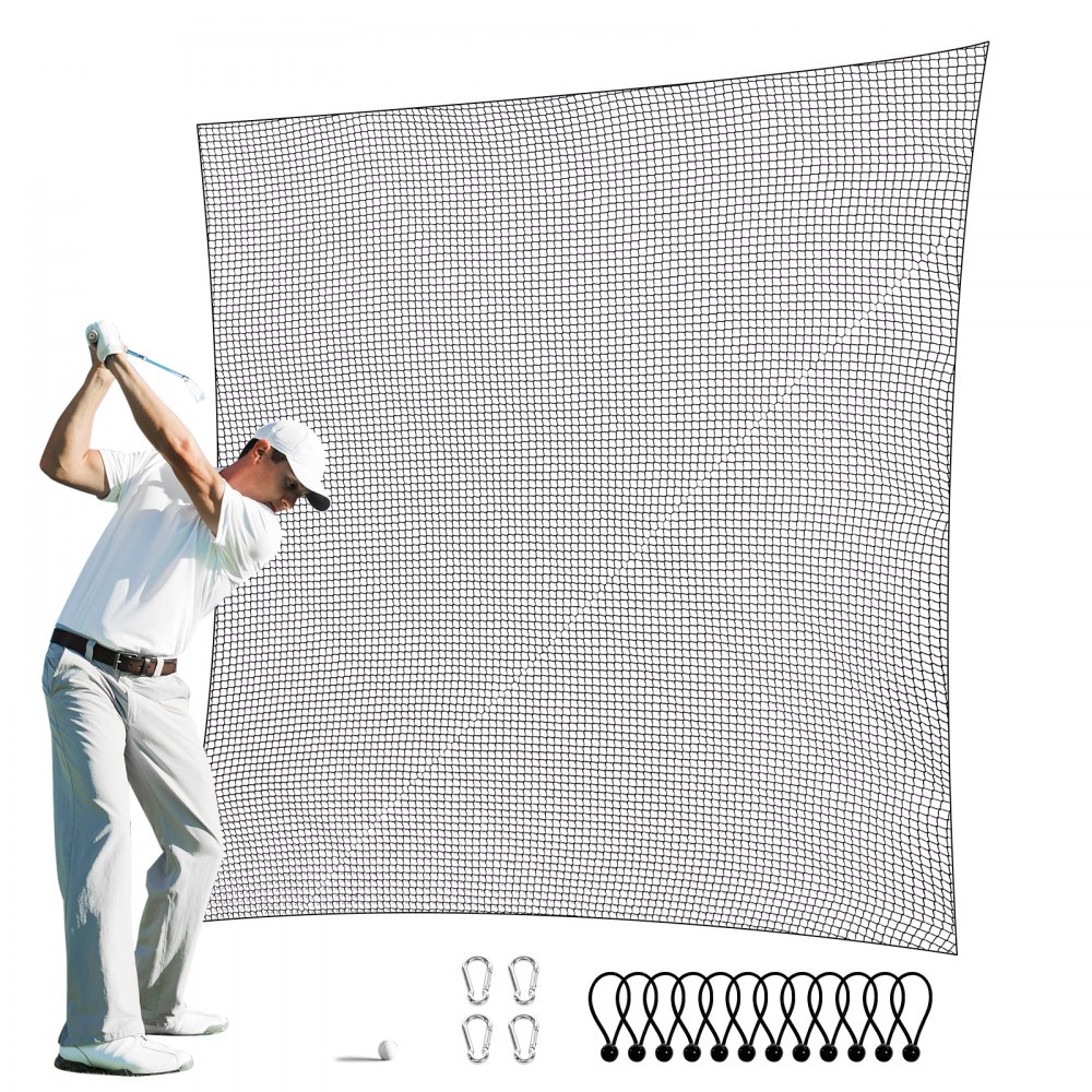 VEVOR 10x10ft Golf Practice Net Indoor Hitting Net for Baseball Hockey Soccer - JQW10X10YCDWM48OPV0