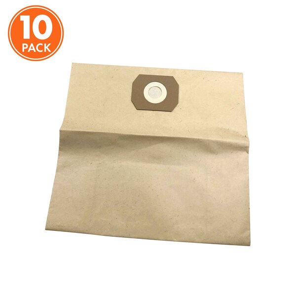 Sun Joe Universal Replacement Paper Filter Bag for SWD8000 Wet / Dry Vacuum and Others | 10 Pack - SWD-8GB-10PK