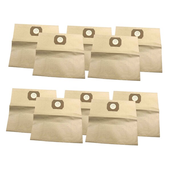Sun Joe Universal Replacement Paper Filter Bag for SWD8000 Wet / Dry Vacuum and Others | 10 Pack - SWD-8GB-10PK