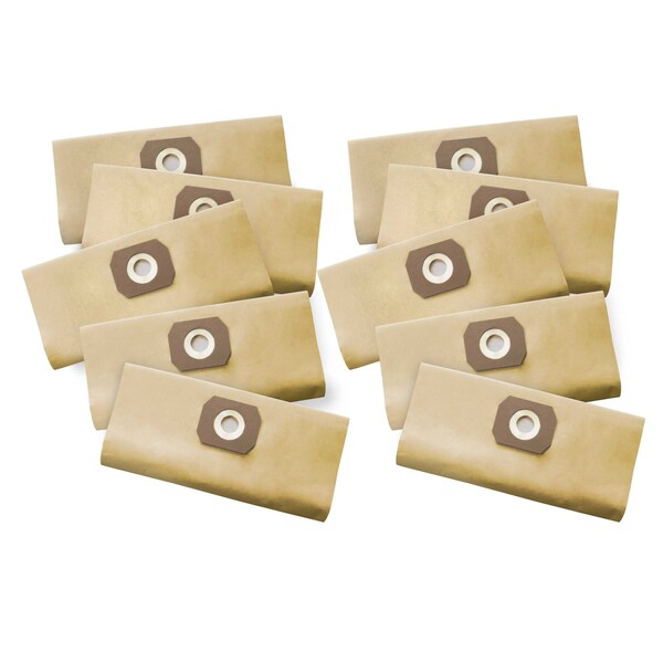 Sun Joe Universal Replacement Paper Filter Bag for SWD8000 Wet / Dry Vacuum and Others | 10 Pack - SWD-8GB-10PK