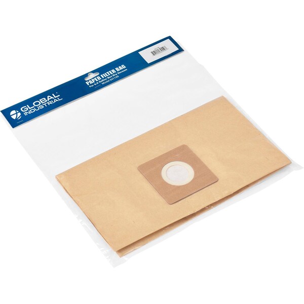 Global Industrial Paper Filter Bag for 6.6 Gallon Wet Dry Vacuum - 641199
