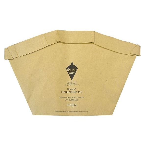 Tough Guy Vacuum Bag, 1-Ply, Paper Bag, 10 PK - 11C832