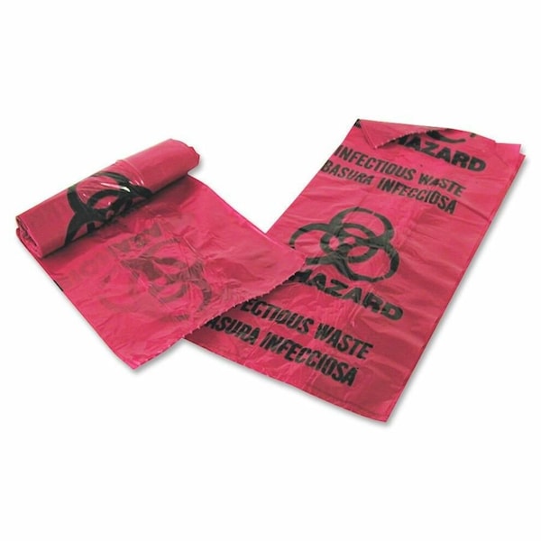 Medegen Waste Disposal Bags, Red, 1 Gal, PK200, 200 PK - 01EB086000