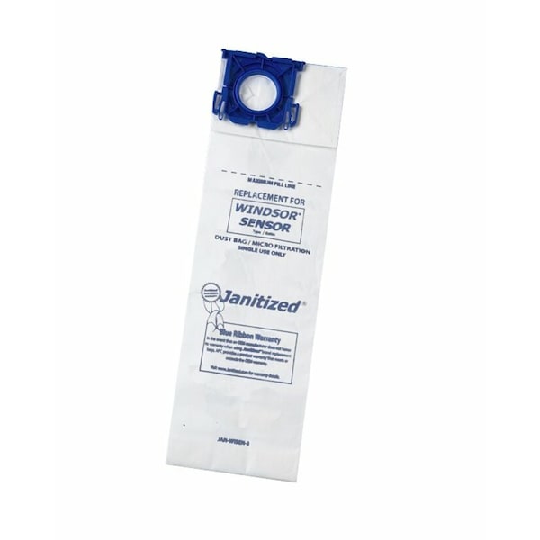Janitized Filter Bag, For Windsor Sensor/S2/XP, PK10, 3-Ply, Micro Filter, 10 PK - JAN-WISEN-3(10)
