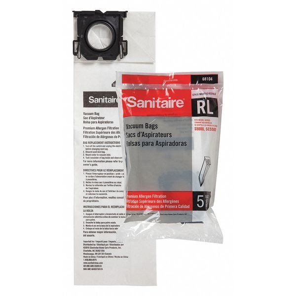 Sanitaire Bag, Allergen, 1-1/2" Lx7-1/2" W, Paper, PK5 - 6529710