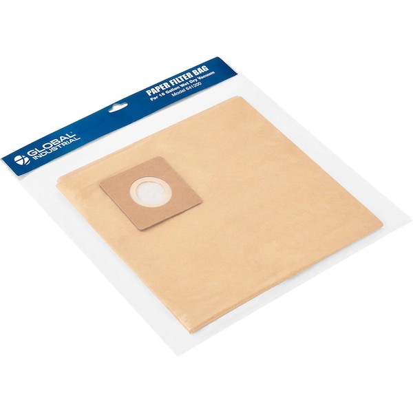 Global Industrial Paper Filter Bag for 16 Gallon Wet Dry Vacuum - 641200