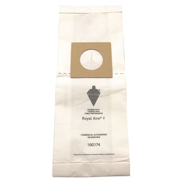 Tough Guy Vacuum Bag, 2-ply, Paper Bag, 10 PK - 10G174