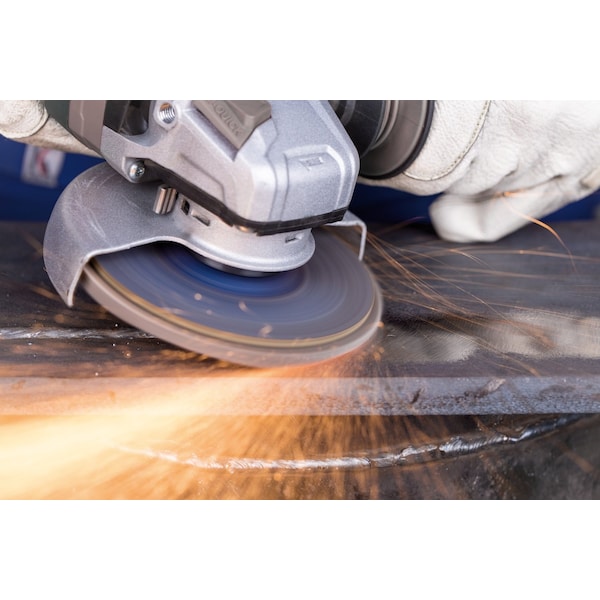 Disco de aletas Pferd 5" x 7/8" A.H. POLIFAN® - Z SG POWER STEELOX, Zirconia, 60 Granos, Plano - 62184