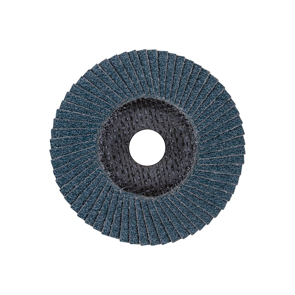 Disco de aletas Pferd 5" x 7/8" A.H. POLIFAN® - Z SG POWER STEELOX, Zirconia, 60 Granos, Plano - 62184