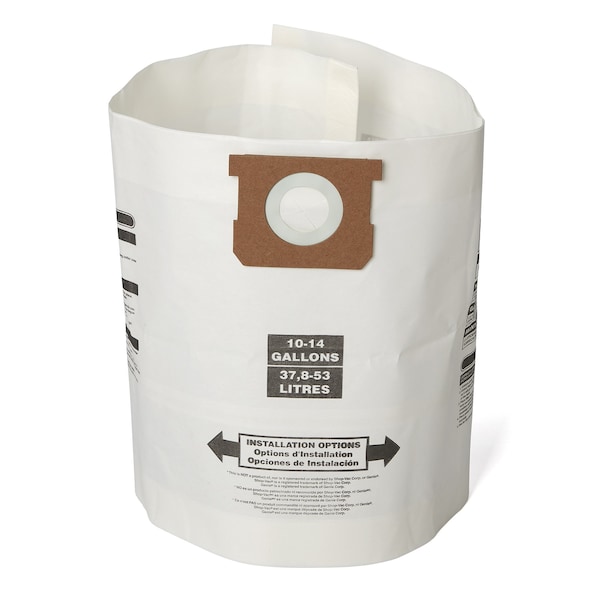 Craftsman Wet/Dry Vac Dust Collection Bags for 10-14 Gal. Shop Vac Branded Vacuums, 3PK - CMXZVBE38768