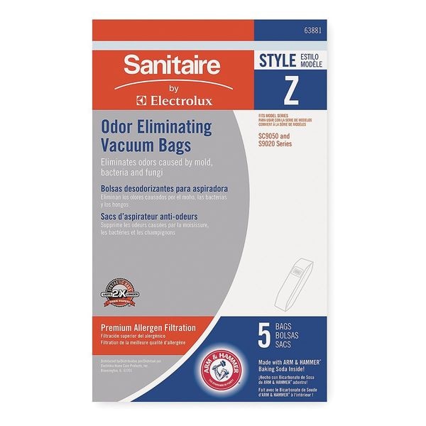 Sanitaire Bag, Z, Paper, Non-reusable, PK5 - 63881