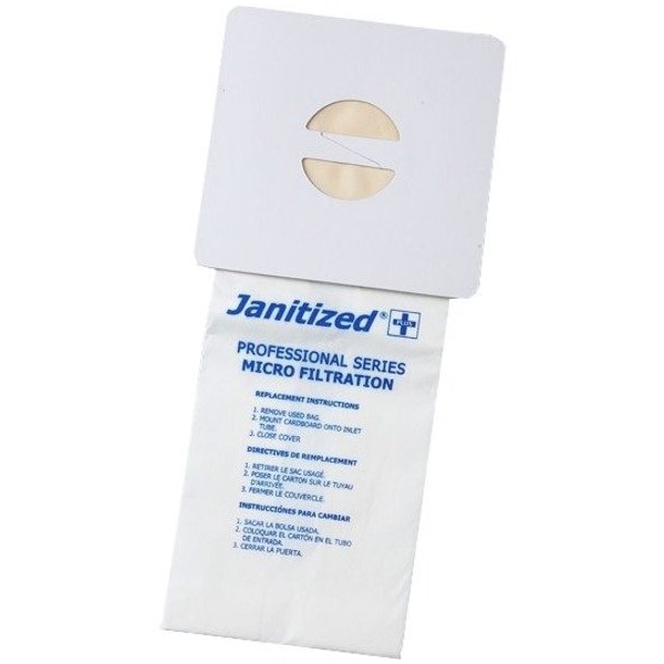 Janitized Filter Bag, Tennant 3000/3050,611780, PK10, 2-ply, Micro Filter, 10 PK - JAN-CXBP-2(10)