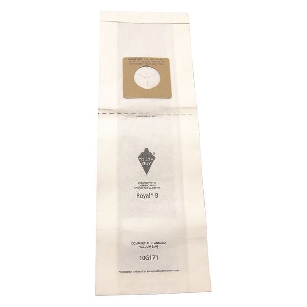 Tough Guy Vacuum Bag, 1-Ply, Paper Bag, 10 PK - 10G171