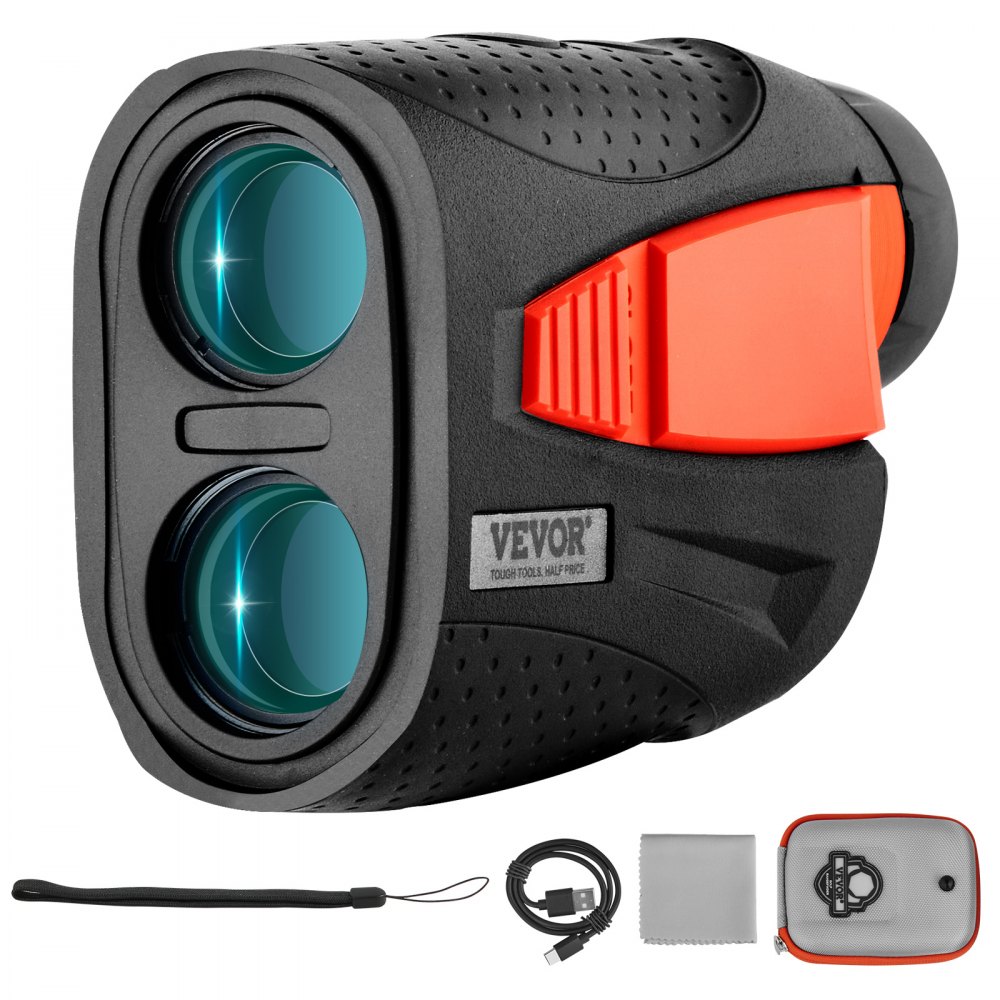 VEVOR Magnetic Golf Rangefinder, 1300 Yards Laser Golfing Hunting Range Finder, 6X Magnification Golfing Accessory with Distance Measuring, High-Precision Flag Lock Vibration, Slope, USB Charge - CDKGEFCJY6B1R7MT2V9