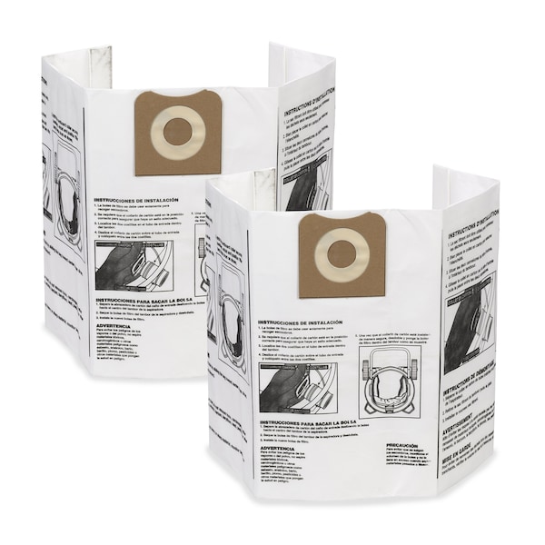 Workshop Wet/Dry Vacs 2pk Fine Dust Vac Collection Bags for 12-16 Gal. Wet/Dry Shop Vacuums, 2PK - WS32200F