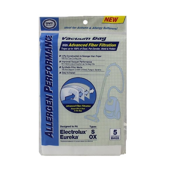 Dvc DVC Vacuum Bag For Electrolux Type S/Eurka Type OX 5 pk - EXR-14450A