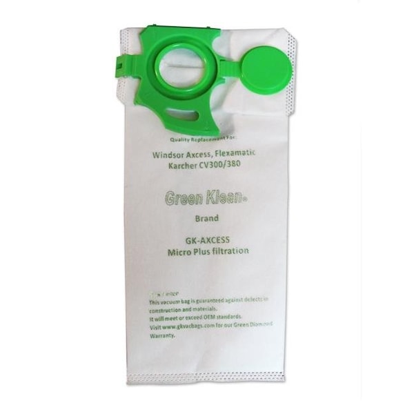 Green Klean Green Klean GK-AXCESS Windsor Axcess Sebo Felix Replacement Vacuum Bags; Flexamatic - Case of 10 - GK-AXCESS