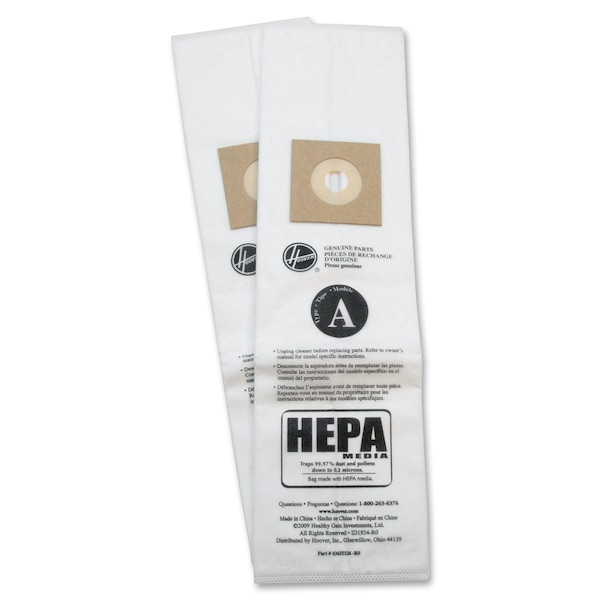 Hoover Insight Upright Allergen Bags, Type A, 10 PK - HVRAH10170