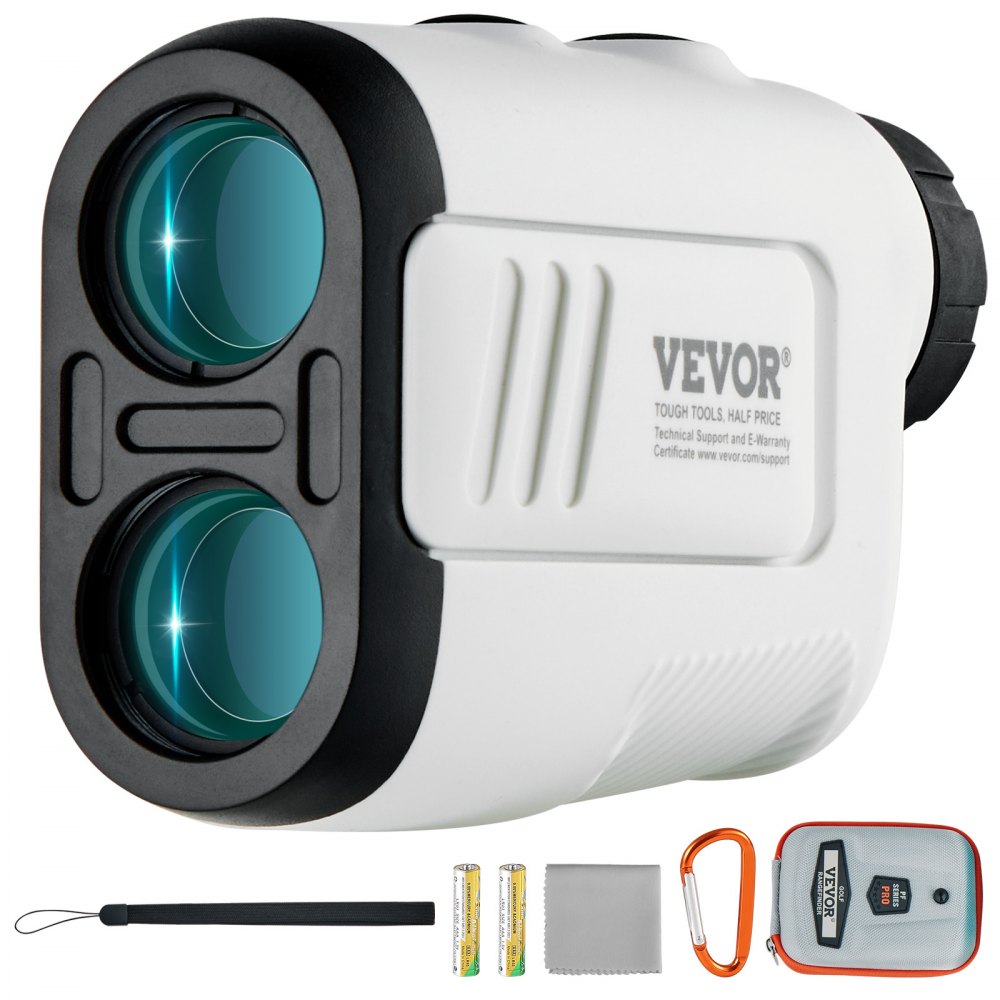 VEVOR Golf Rangefinder, 650 Yards Laser Golfing Hunting Range Finder, 6X Magnification Distance Measuring, Golfing Accessory with High-Precision Flag Lock, Slope Switch, Continuous Scan, and Batteries - DCKGEFCJY6B10RBF9V9
