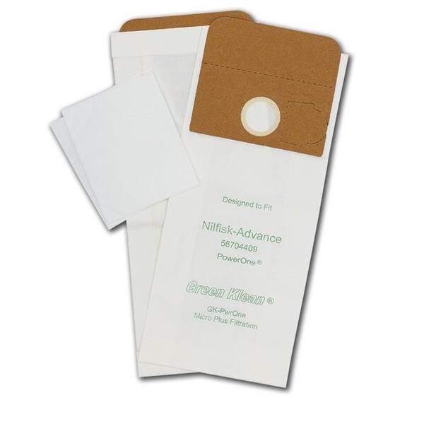 Green Klean Nilfisk Advance Powerone Vacuum Replacement Vacuum Bags - GK-PWRONE