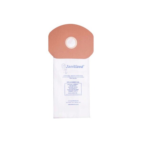 Apc Filtration Sanitaire Paper Vacuum Bag for Sanitaire SC420A BackPack BV-4 Style 10 Qt. - JAN-KAPV10-2(10)*****