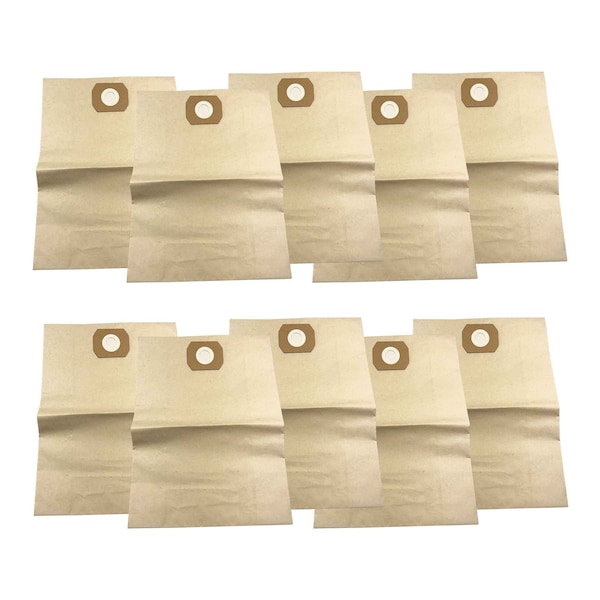 Sun Joe Universal Replacement Paper Filter Bag for SWD12000 Wet / Dry Vacuum and Others | 10 Pack - SWD-12GB-10PK