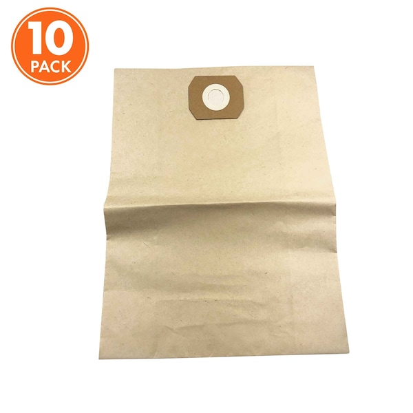 Sun Joe Universal Replacement Paper Filter Bag for SWD12000 Wet / Dry Vacuum and Others | 10 Pack - SWD-12GB-10PK