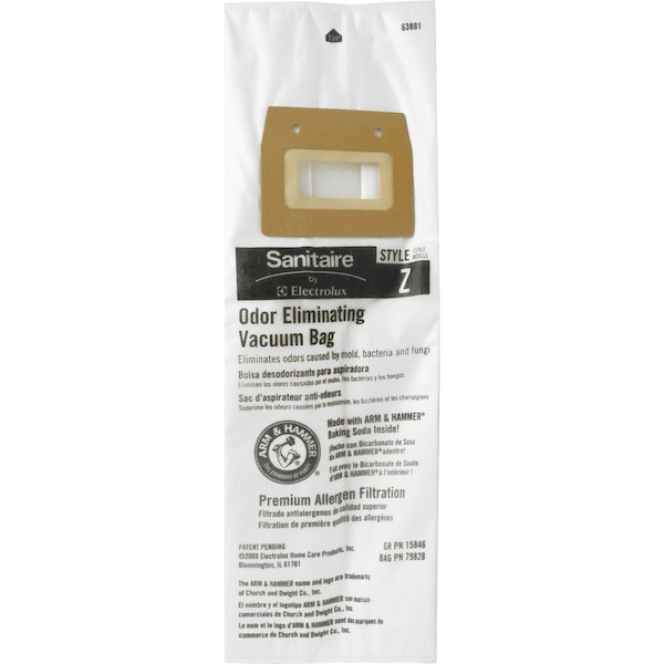 Sanitaire Style Z Vacuum Bags, Style Z, 50 PK - EUR 63881A-10
