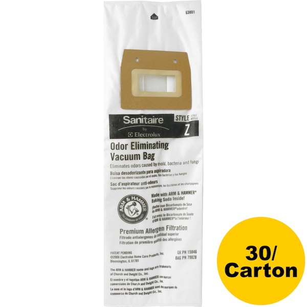 Sanitaire Style Z Vacuum Bags, Style Z, 50 PK - EUR 63881A-10