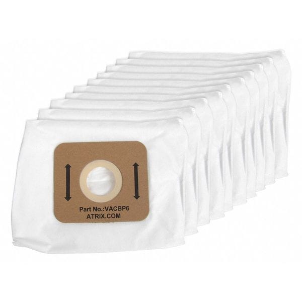 Atrix Vacuum Bag, HEPA, 8 qt., 10 PK - VACBP6-10P