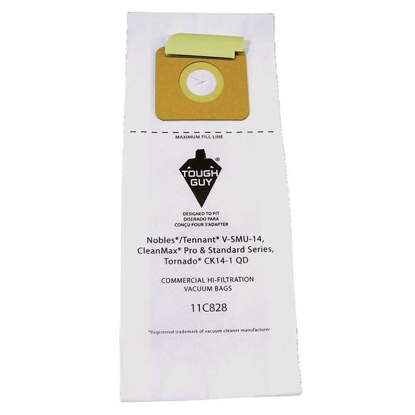 Tough Guy Vacuum Bag, 2-ply, Paper Bag, 10 PK - 11C828
