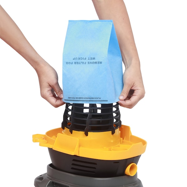 Workshop Wet/Dry Vacs Shop Vacuum Bag Filters For 2.5 Gallon Shop Vacuum Cleaners, 3PK - WS01025F
