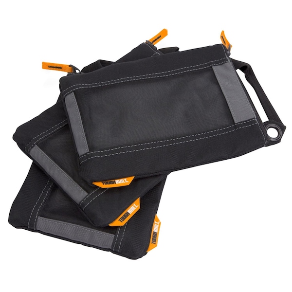 Toughbuilt ToughBuilt 6.89 in. W X 9.29 in. H Polyester Fastener Bag Black/Gray 3 pc - TB-94-M-3-2BES