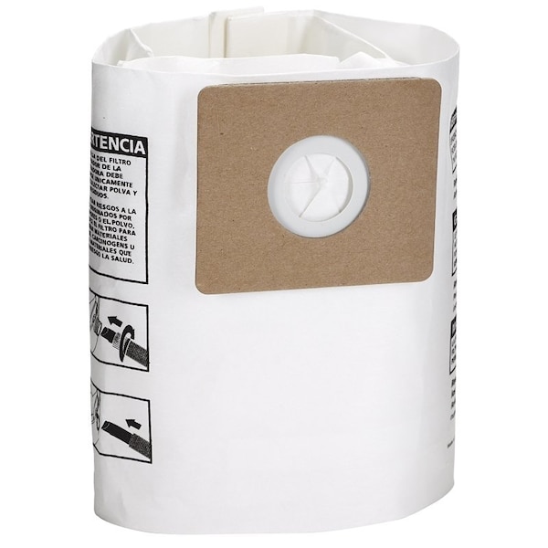Shop-Vac Usa Shop-Vac Filter Bag, 2 to 2.5 gal Capacity, 11-1/2 in L, 7 in W - 9066833
