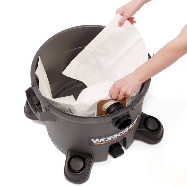 Workshop Wet/Dry Vacs 4pk Fine Dust Vac Collection Bags for 12-16 Gal. Wet/Dry Shop Vacuum, 4PK - WS32200F2