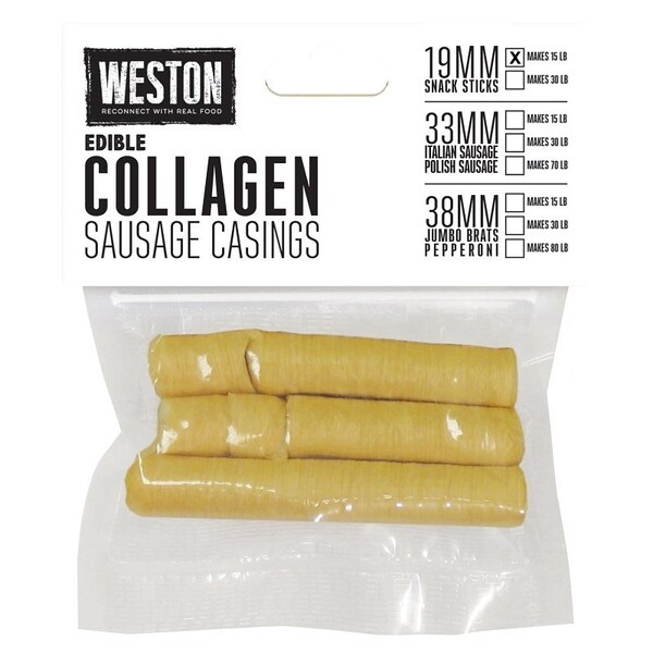 Weston Collagen Sausage Casing Vacuum Bag, Clear - 19-0111-W