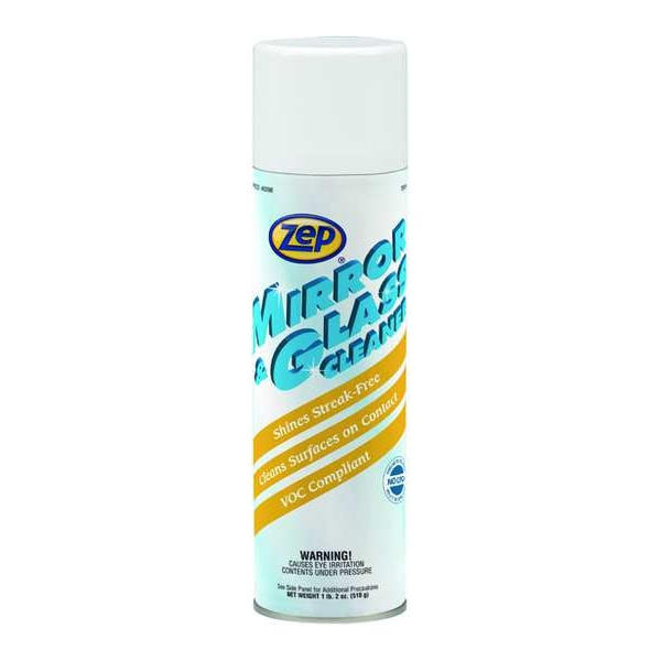 Zep Liquid Glass Cleaner, 22 oz., Clear, Pleasant, Aerosol Can, 12 PK - 9801