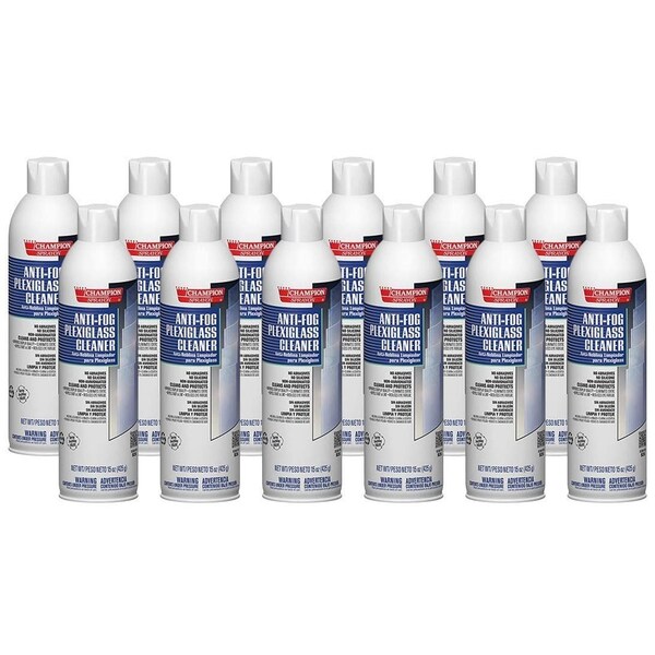 Chase Products Champion Sprayon Anti-Fog Plexiglass Cleaner net 15 oz. Case: 12 cans., 12PK - 5142
