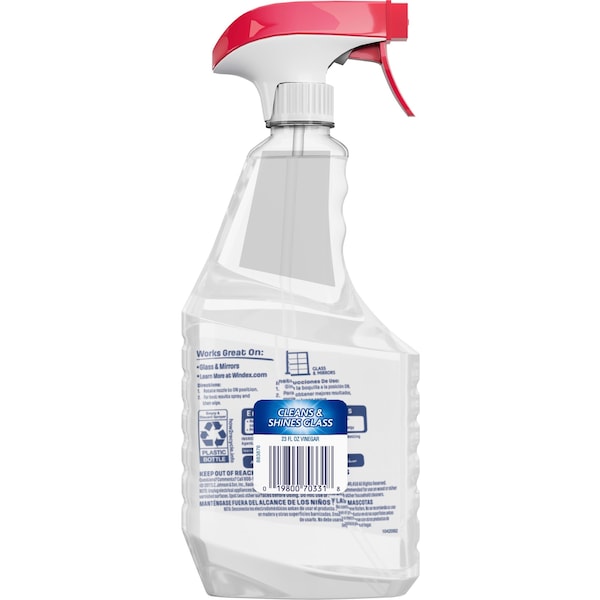 Windex Liquid Glass and Surface Cleaner, 23 oz., Clear, Unscented, Trigger Spray Bottle, 8 PK - 312620