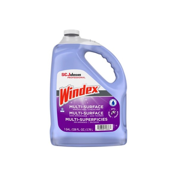 Sc Johnson Windex Multi-Surface Ammonia Free Streak-Free Cleaner, 128 oz Refill Bottle, 4/Case - 697262 - 697262
