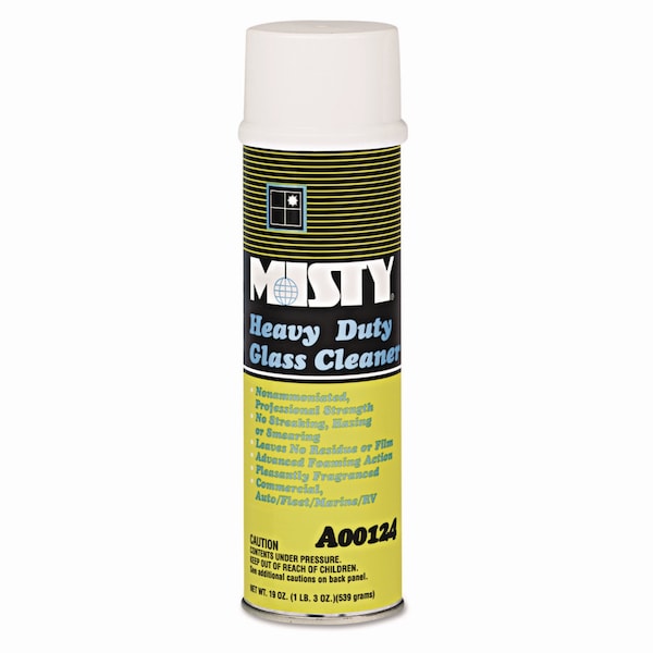 Misty Liquid Glass Cleaner, Citrus, Aerosol Can, 12 PK - 1001482