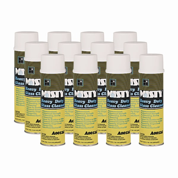 Misty Liquid Glass Cleaner, Citrus, Aerosol Can, 12 PK - 1001482