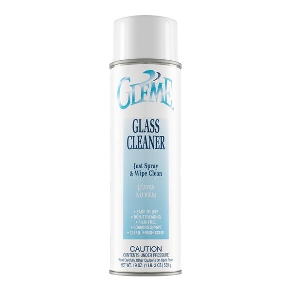 Claire CL050 Gleme Aerosol Glass Cleaner 12/19oz, 12PK - 50