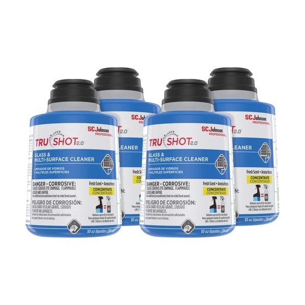Sc Johnson Cleaner, f/Glass/Multi-Surface, TruShot 2.0, Conc, 10oz, CL - SJN315272