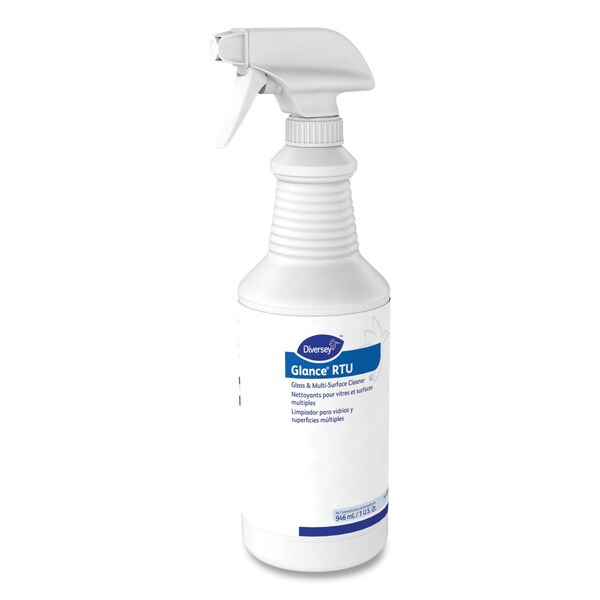 Diversey Glance Glass and Multi-Surface Cleaner, Original, 32oz Spray Bottle - 4705